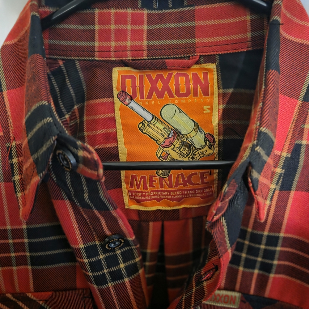 Dixon Menace Red & Black Plaid Flannel Shirt